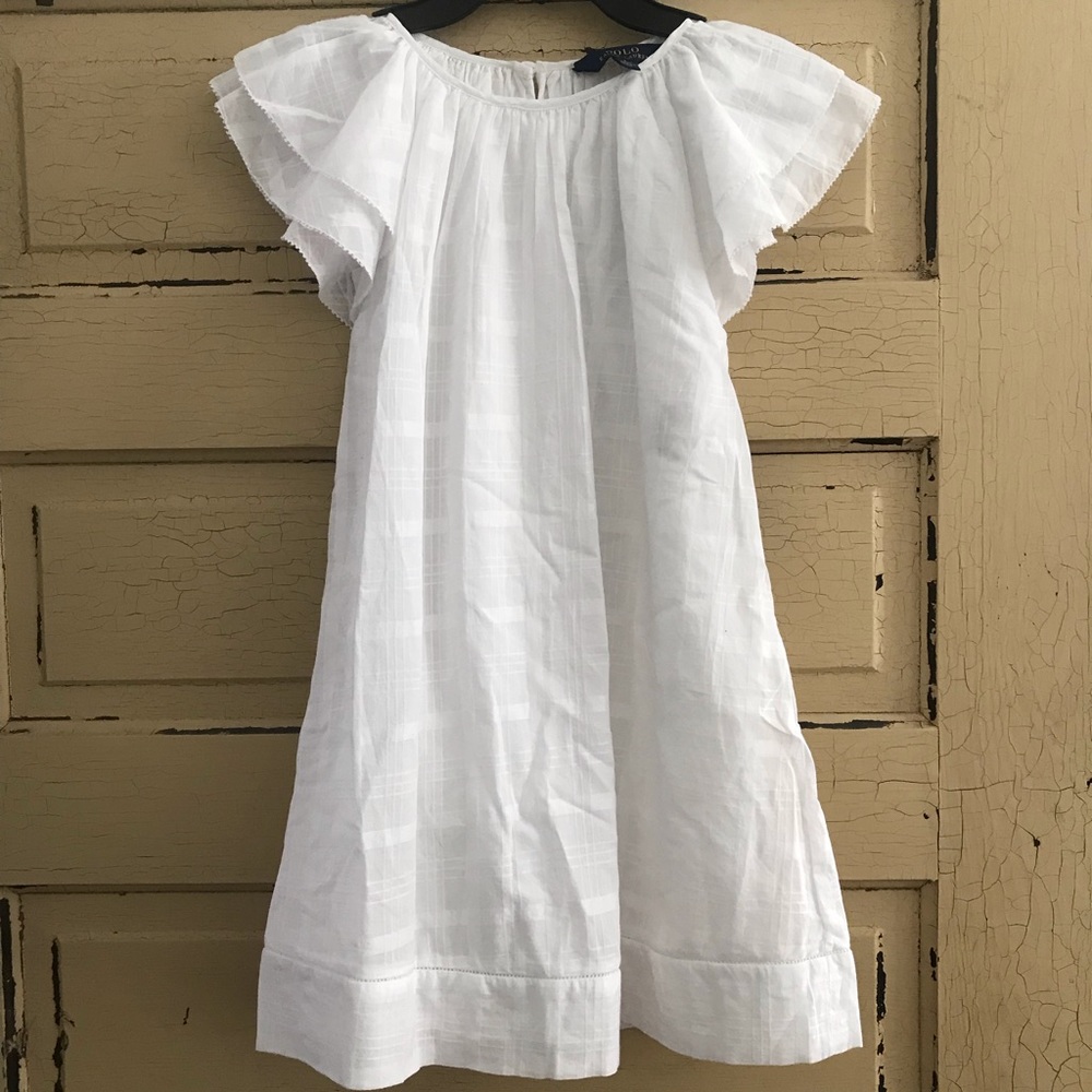 Girls white Polo dress